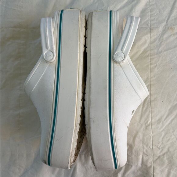 Crocs White Platform Size 9 Women’s 7 Men’s - Picture 3 of 10